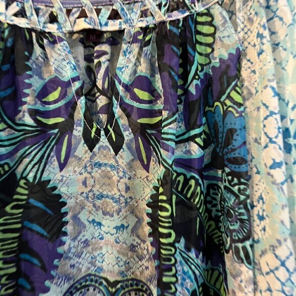 Hale Bob Silk Blouse Cut Out Paisley Size Medium M - Picture 8 of 8